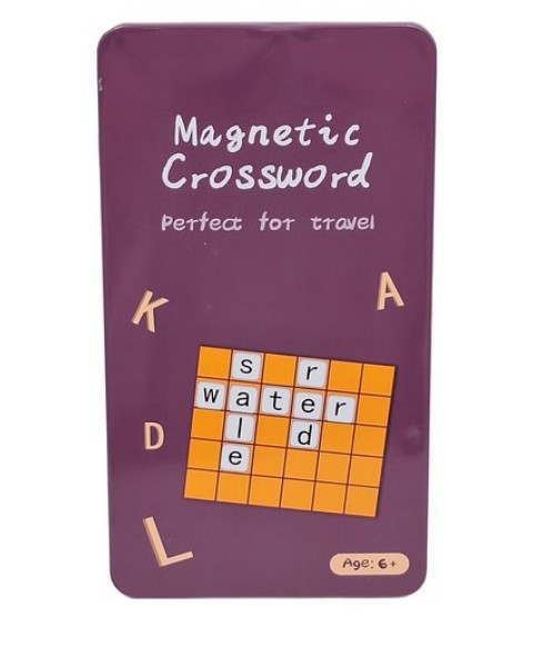 Joc de societate magnetic Rebus/Cuvinte incrucisate, varinta pentru calatorie, 4 ani+