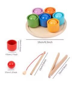 Alternative view of Joc de sortare și asociere magnetic, 7 culori Montessori, 3 ani+