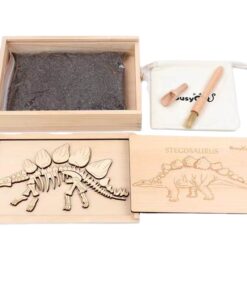 Joc de tip Montessori, Joc arheologie si puzzle din lemn ,3 ani+