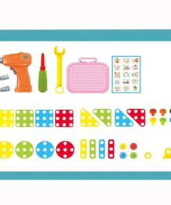 Alternative view of Joc educativ, Mozaic unicorn cu geanta si bormasina 285 piese, 3 ani+