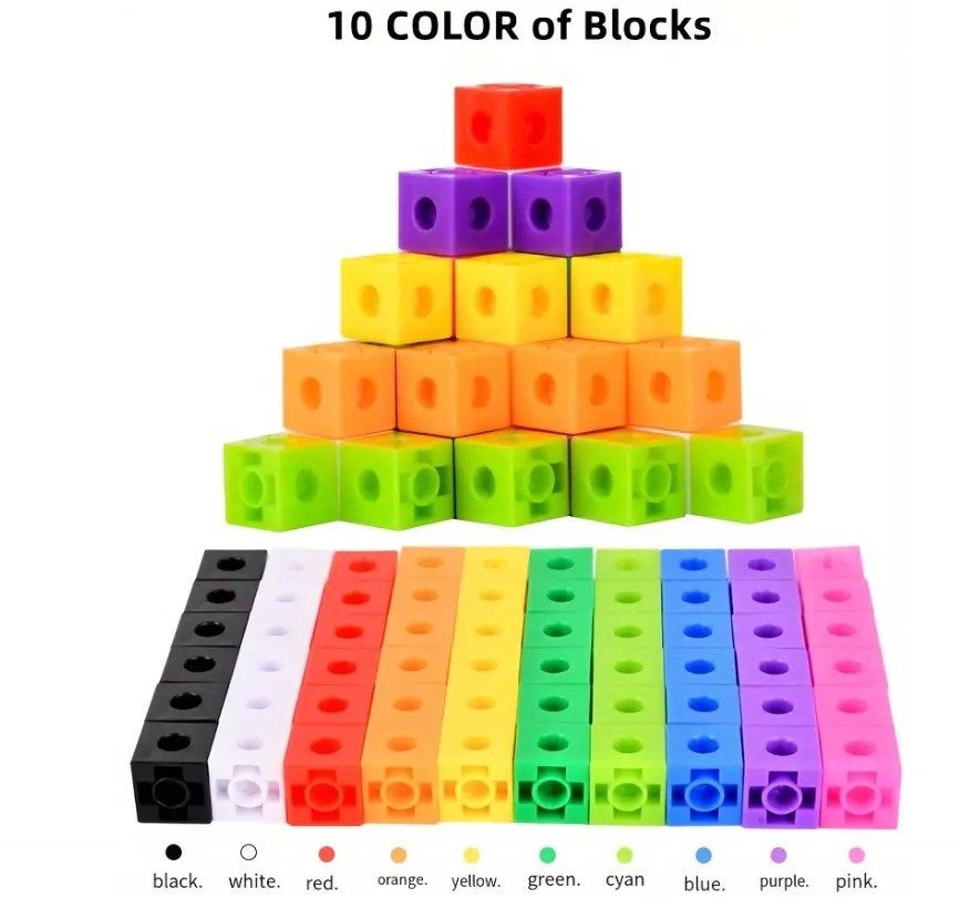 Joc educativ matematica, Set 60 de cuburi constructii, Magic Square, 3 ani - imagine 6