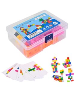 Joc educativ matematica, Set 60 de cuburi constructii, Magic Square, 3 ani