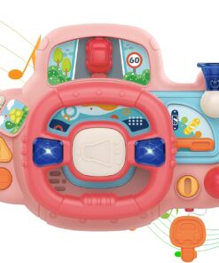 Jucarie interactiva 2 in 1  pentru bebelusi, Volan, 18 luni+, Roz