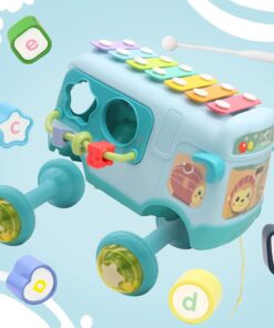 Alternative view of Jucarie interactiva, cu sunete si lumini, Autobuz albastru, 18 luni+