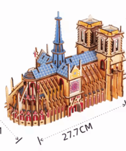 Alternative view of Macheta 3D din lemn, Notre-Dame Paris, 8 ani+