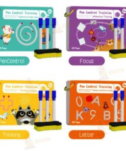 Set 4 carti pentru grafiere, cu pagini reutilizabile, 3 ANI+