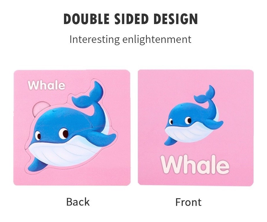 Set cu puzzle din 4-5 piese, 6 Insecte - imagine 3