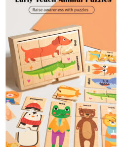 Alternative view of Set cu puzzle din 3 piese, Animale - 48 piese