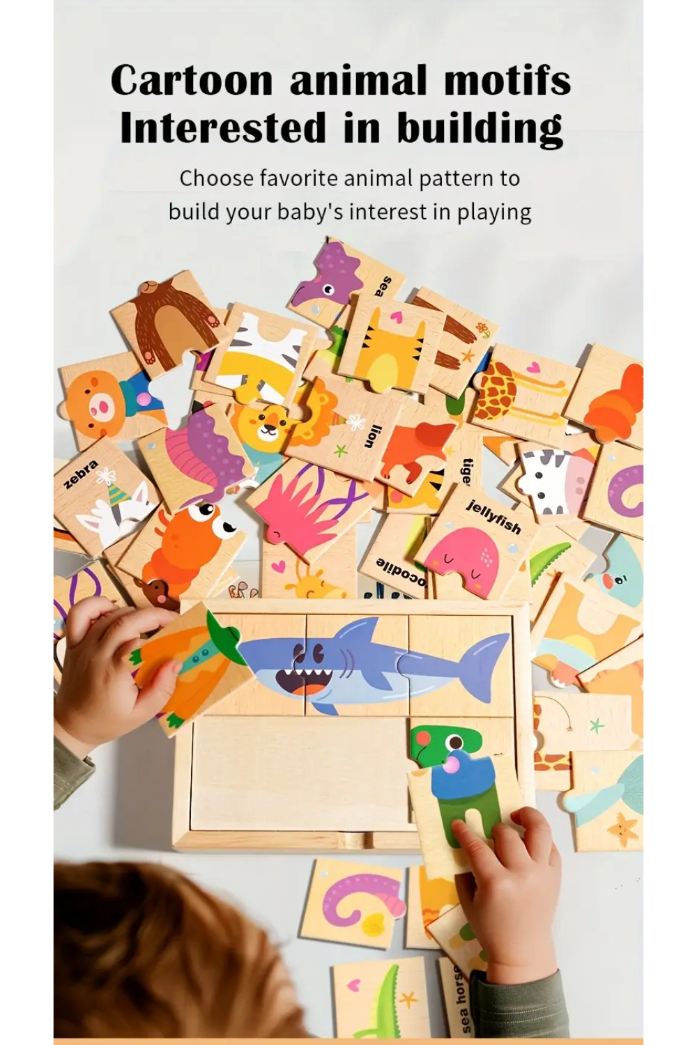 Set cu puzzle din 3 piese, Animale - 48 piese - imagine 7