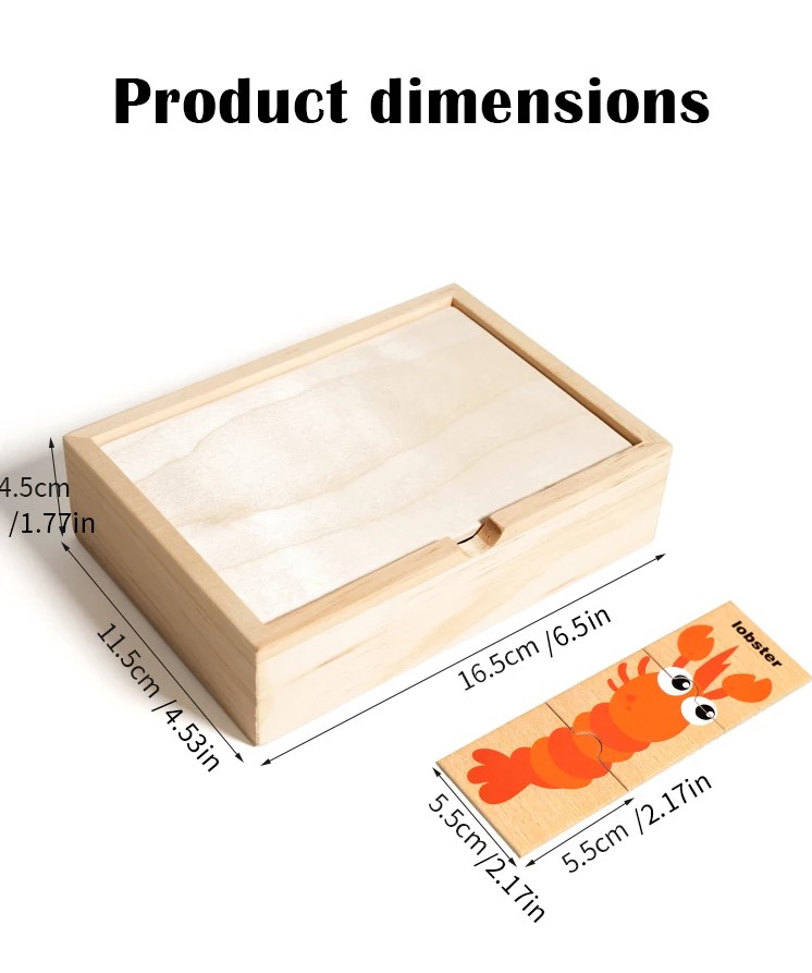 Set cu puzzle din 3 piese, Animale - 48 piese - imagine 10