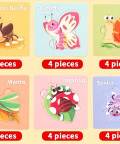 Alternative view of Set cu puzzle din 4-5 piese, 6 Insecte