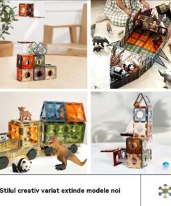 Alternative view of Set de constructie 3D, magnetic, 100 piese, 3 ani+