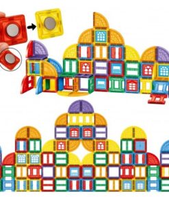 Alternative view of Set de constructie 3D, magnetic, 100 piese, 3 ani+