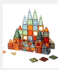 Set de constructie 3D, magnetic, 50 piese, 3 ani+