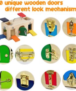 Alternative view of Cutie Montessori cu încuietori (Lock Box / Busy Box), 3 ani