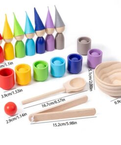 Alternative view of Joc din lemn de tip Montessori - Peg Dolls, 21 piese