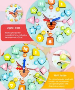 Alternative view of Joc multifuntional de tip montessori, Motricitate si ceas, 3 ani