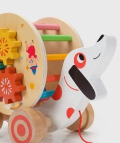 Alternative view of Jucarie interactiva de tras, din lemn -Catel