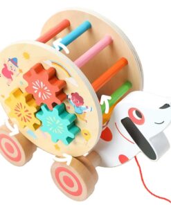 Jucarie interactiva de tras, din lemn -Catel