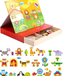 Puzzle magnetic tip carte- Animale, 3 ani