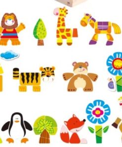 Alternative view of Puzzle magnetic tip carte- Animale, 3 ani