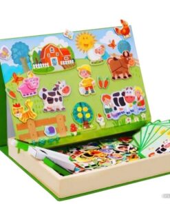 Puzzle magnetic tip carte- Animale de la ferma, 3 ani