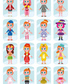 Alternative view of Puzzle magnetic tip carte- Imbraca fetita, 3 ani