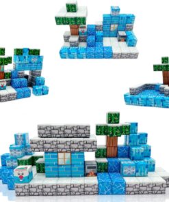 Alternative view of Set de constructie magnetic cu 113 de piese, 3 ani+, Minecraft WINTER