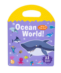 Carte cu 33 stickere reutilizabile - Lumea din ocean, 3 ani+