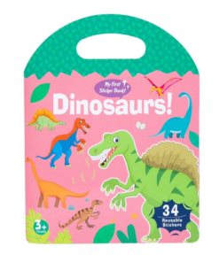 Carte cu 34 stickere reutilizabile - Dinozauri, 3 ani+