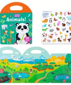 Alternative view of Carte cu 36 stickere reutilizabile - Animale, 3 ani+