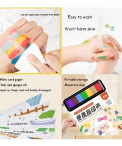 Alternative view of Carte de pictat cu degetele, Finger Paint Kit, 2 ani, Onshine