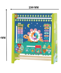 Alternative view of Joc Ceas Calendar, tablita de scris, din Lemn - Limba Romana, 3 ani