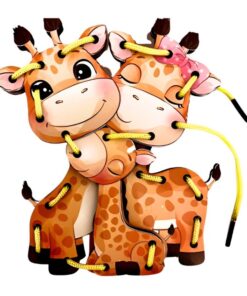 Joc de șnuruit, Girafa, 3 ani, 14 cm