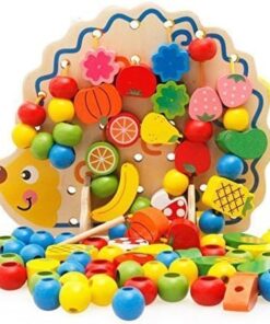 Joc educativ din lemn pentru șnuruit, Arici, 3 ani