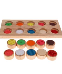 Joc senzorial Montessori pentru recunoașterea texturilor și a culorilor