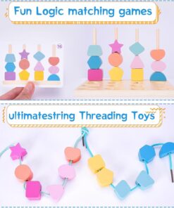 Alternative view of Joc sortare 3 in 1, insiruire, Margele Montessori, 3 ani