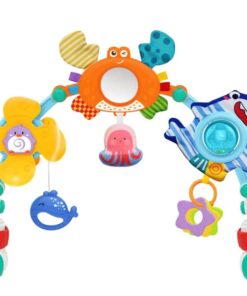 Jucarie bebe pentru carut si patut, Arcada ajustabila si pliabila, 0 luni+, Animale