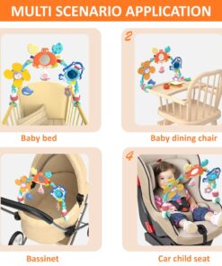 Alternative view of Jucarie bebe pentru carut si patut, Arcada ajustabila si pliabila, 0 luni+, Animale