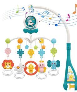 Jucarie bebe pentru patut, 0 luni+, Carusel muzical