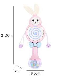 Alternative view of Jucarie interactiva pentru bebelusi,Zornăitoare cu iepuraș, 18 luni+, Roz