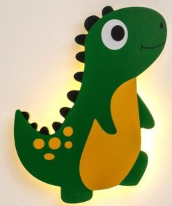 Lampa de veghe din lemn, pentru perete cu led, Dino