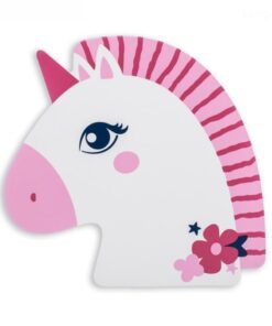 Alternative view of Lampa de veghe din lemn, pentru perete cu led, Unicorn Roz