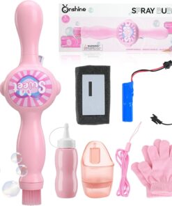 Masina de facut baloane de sapun, Onshine Spray Bubble, Roz, 3 ani+