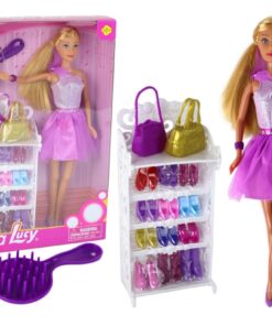 Păpușă Defa Lucy Fashion Girl cu 18 accesorii, 30 cm, 3 ani+