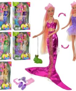 Păpușă Defa Lucy Sirena cu 6 accesorii, 30 cm, 3 ani+