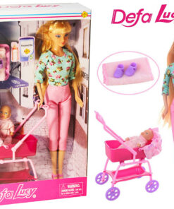 Alternative view of Păpușă cu bebeluș în cărucior, Defa Lucy, 30 cm, 3 ani+