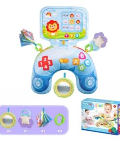 Perna burtica cu activitati pentru bebelusi, 0 luni+, Albastru