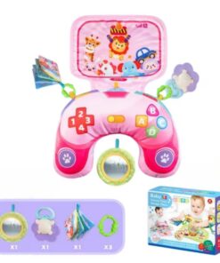 Perna burtica cu activitati pentru bebelusi, 0 luni+,Roz