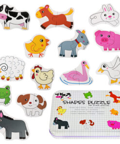 Puzzle duo animale domestice, 13 modele, 2 piese